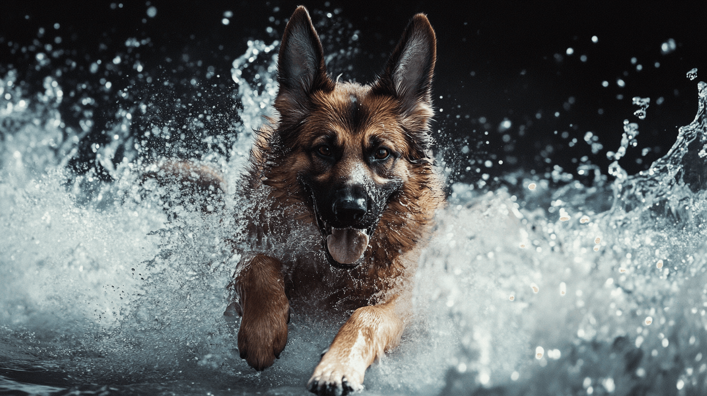 Berger Allemand dans un film d'action