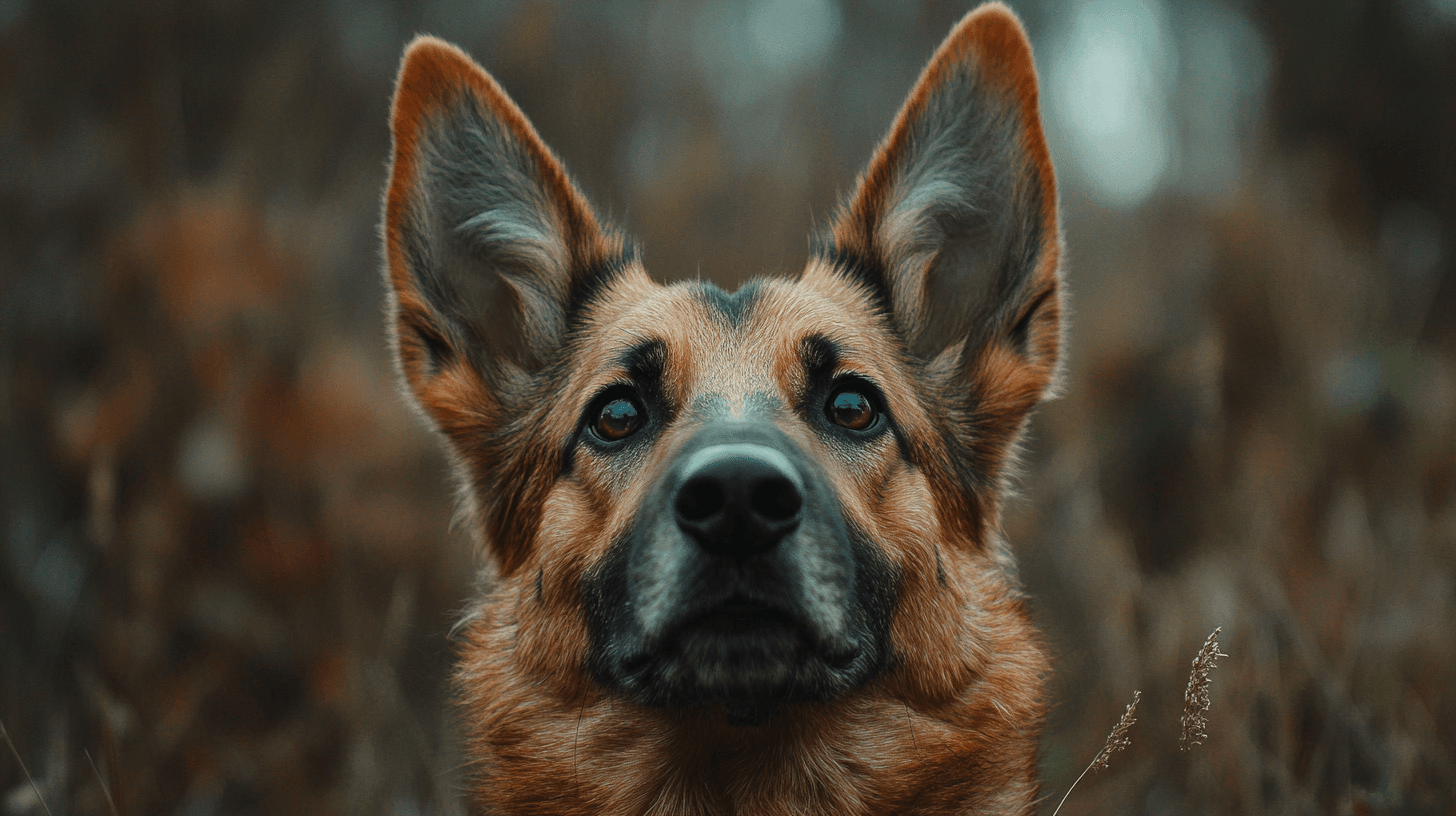 Un Berger Allemand qui a une otite
