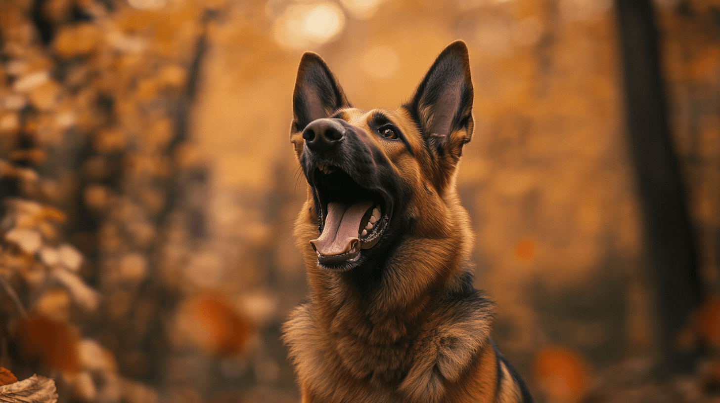Un berger allemand qui tousse